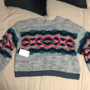 Cozy free people crop top sweater